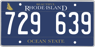 RI license plate 729639