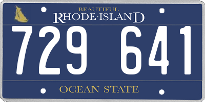 RI license plate 729641