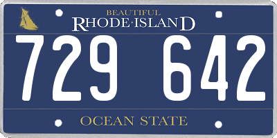 RI license plate 729642
