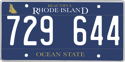RI license plate 729644