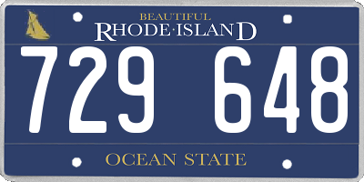 RI license plate 729648