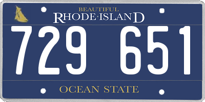 RI license plate 729651