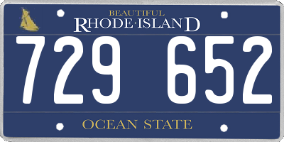 RI license plate 729652