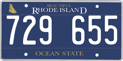 RI license plate 729655