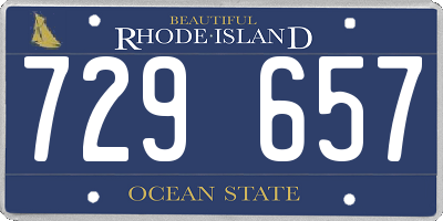RI license plate 729657