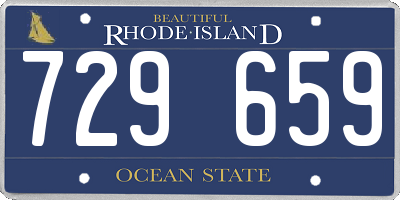 RI license plate 729659