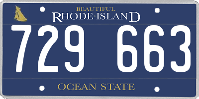 RI license plate 729663