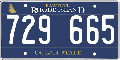 RI license plate 729665