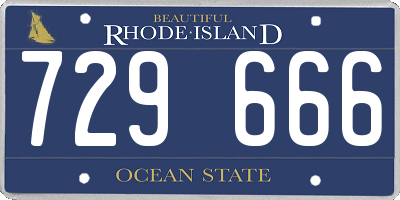 RI license plate 729666
