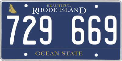 RI license plate 729669
