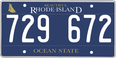 RI license plate 729672