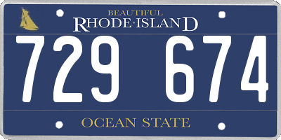 RI license plate 729674