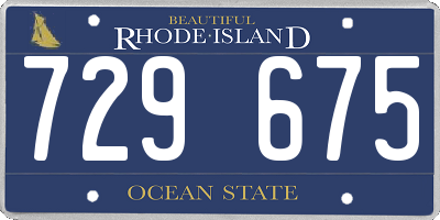 RI license plate 729675
