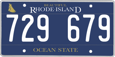 RI license plate 729679