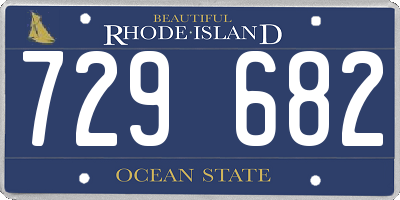 RI license plate 729682