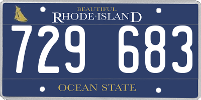 RI license plate 729683