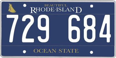 RI license plate 729684