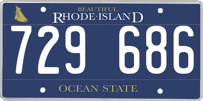 RI license plate 729686