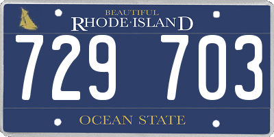 RI license plate 729703