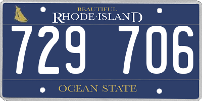 RI license plate 729706