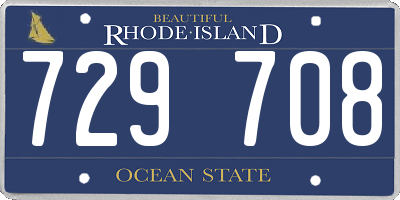 RI license plate 729708