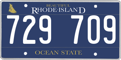 RI license plate 729709