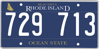 RI license plate 729713
