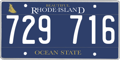 RI license plate 729716