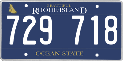 RI license plate 729718