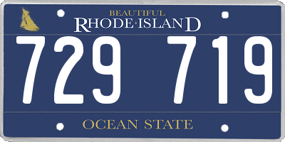 RI license plate 729719