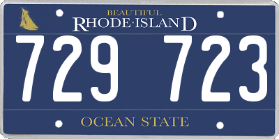 RI license plate 729723