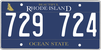 RI license plate 729724