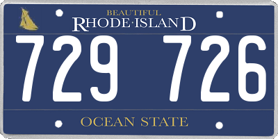 RI license plate 729726