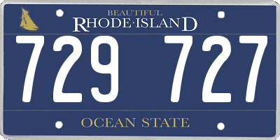 RI license plate 729727
