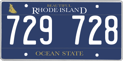 RI license plate 729728