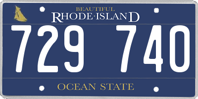 RI license plate 729740