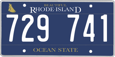 RI license plate 729741