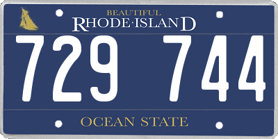 RI license plate 729744