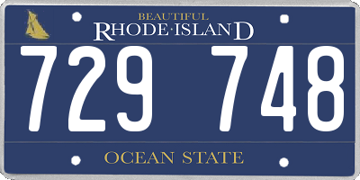 RI license plate 729748