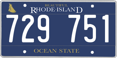 RI license plate 729751