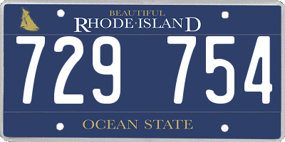 RI license plate 729754