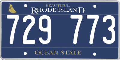 RI license plate 729773