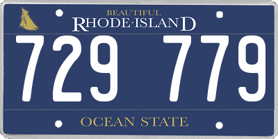 RI license plate 729779
