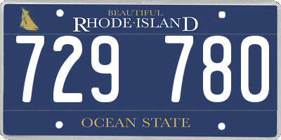 RI license plate 729780