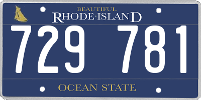 RI license plate 729781