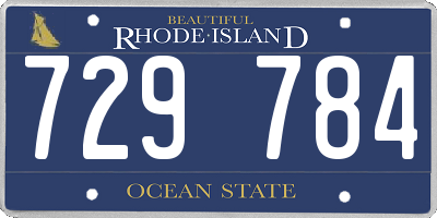 RI license plate 729784