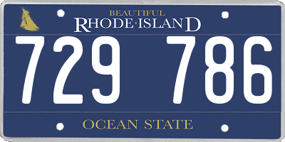RI license plate 729786