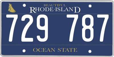 RI license plate 729787