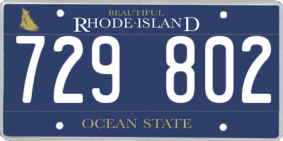 RI license plate 729802