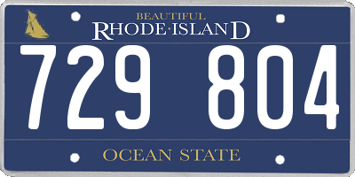 RI license plate 729804